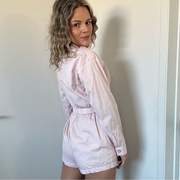 L'Academie Dylan Romper in Petal Pink - Picture 7 of 9